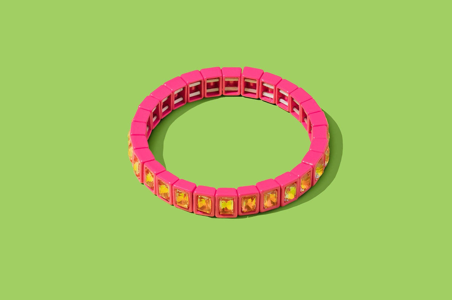 Enamel Stretch Bracelet - Small Gems - Penelope -Asst Colors
