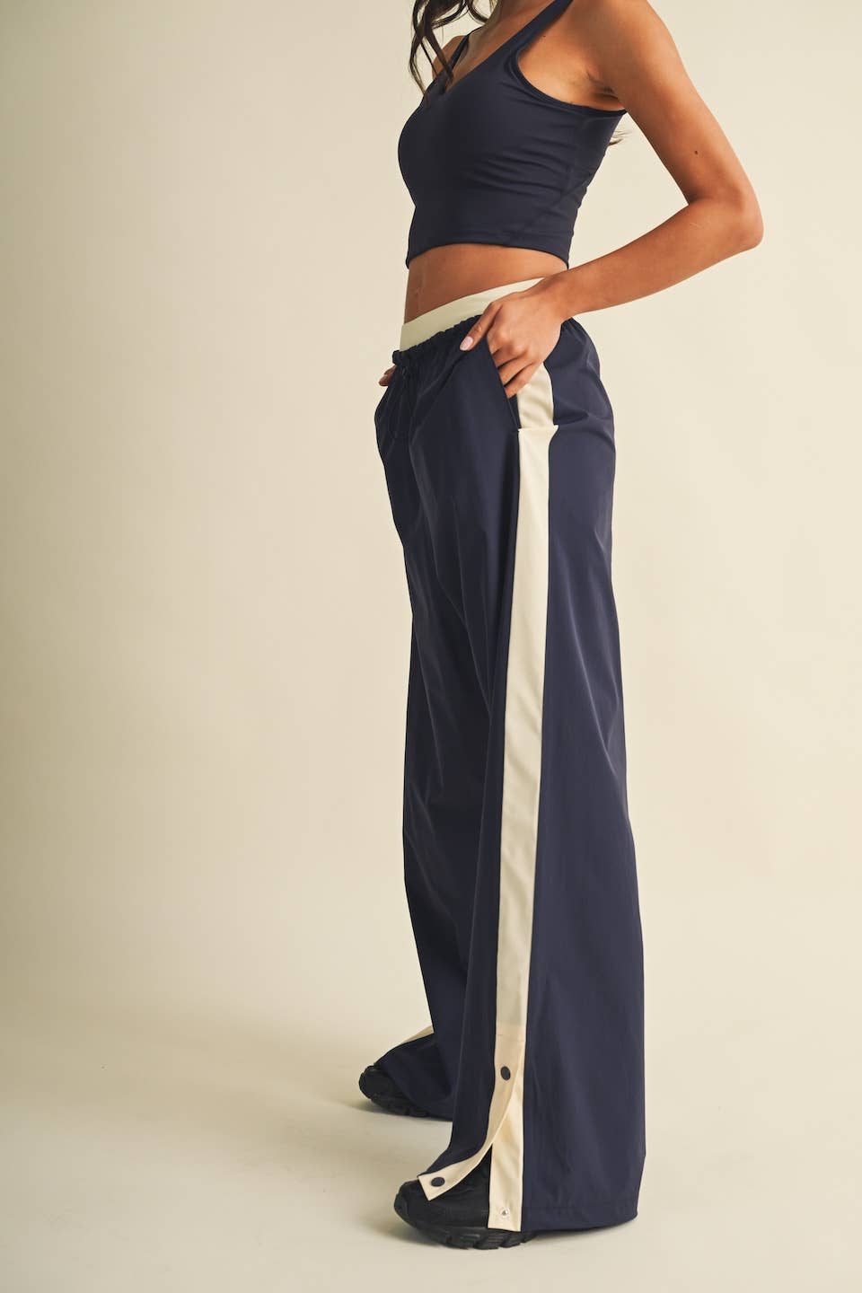 Double Layered Stripe Track Pants