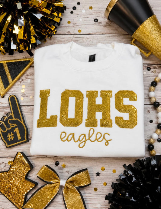 LOHS GOLD Sequin Sweatshirt / Adult size