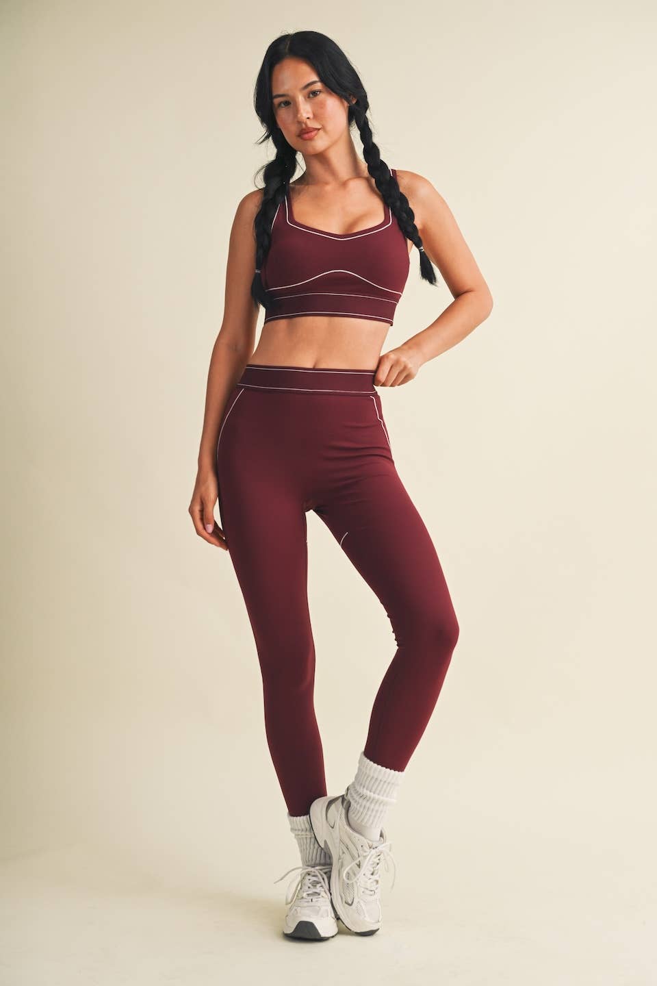 Contrast Thread Sports Bra