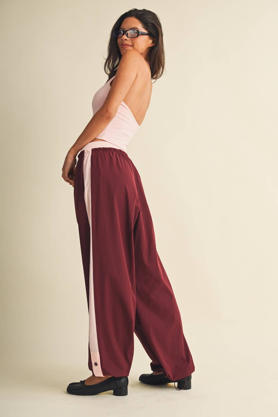Double Layered Stripe Track Pants