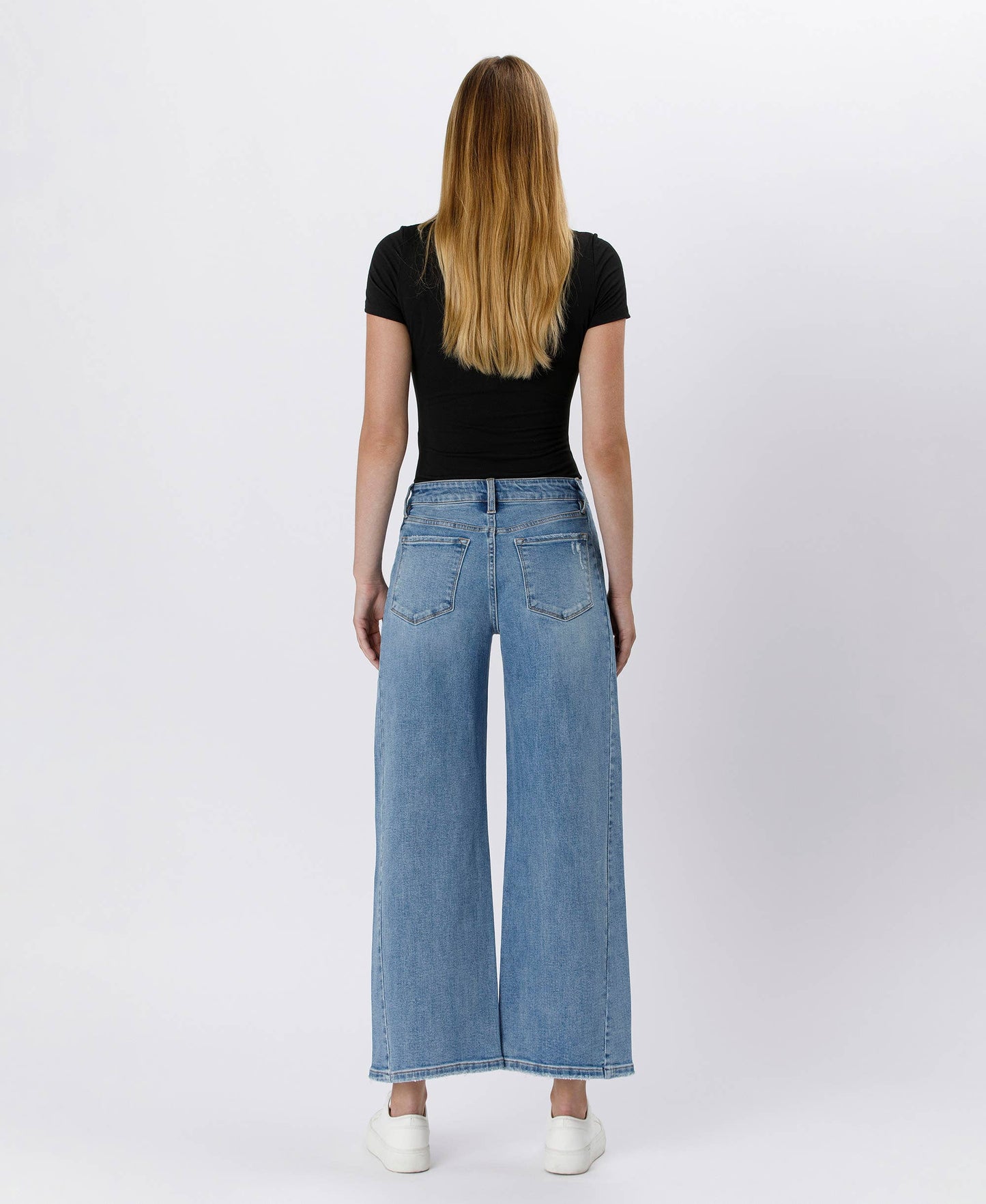 HIGH RISE BAGGY WIDE JEANS