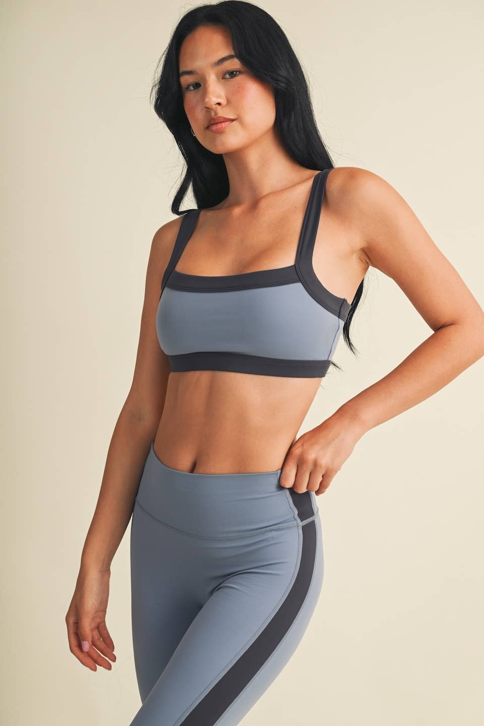 Contrast Block Sports Bra