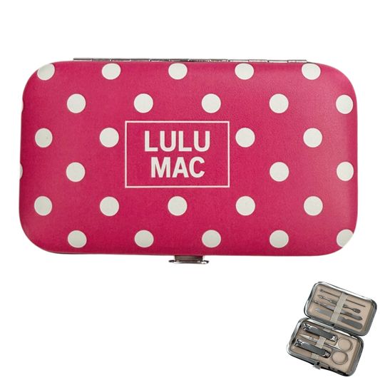 MCPD- Hot Pink/White Dot Manicure Set