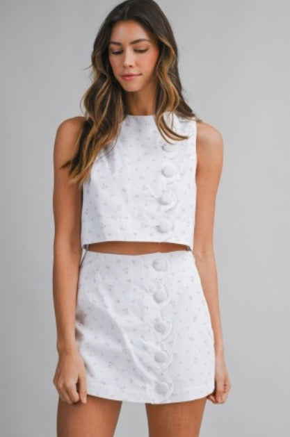 Floral Print Scallop Set