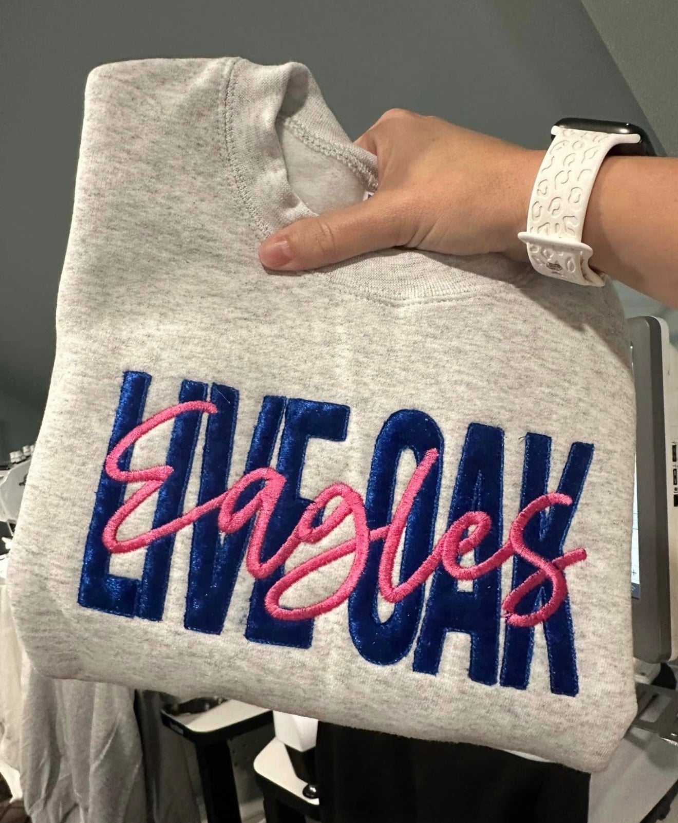 LIVE OAK EAGLES Velvet Sweatshirt