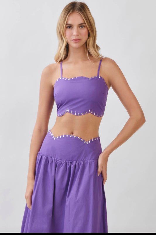 Metallic Studded 2pc Set