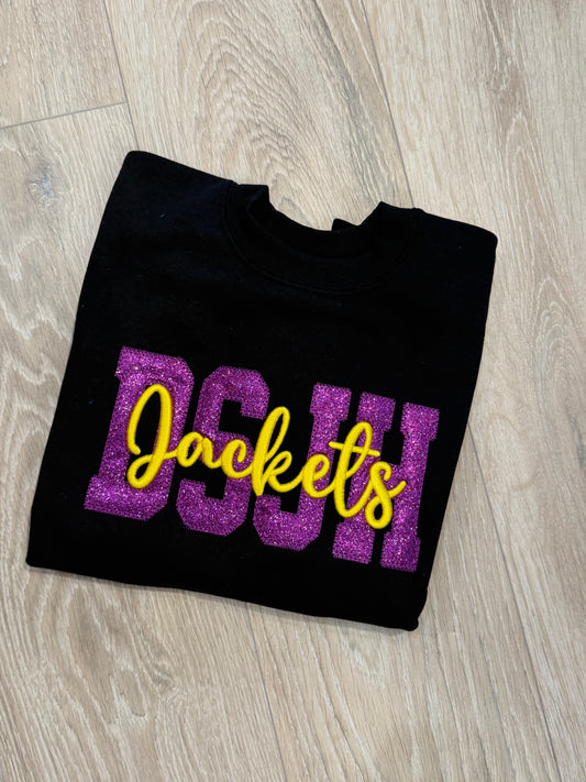 DSHS Purple Glitter sweatshirt