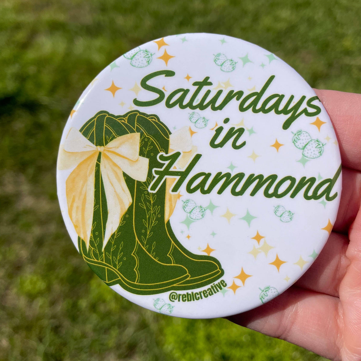 Boots and Stars - Hammond - Game Day Button