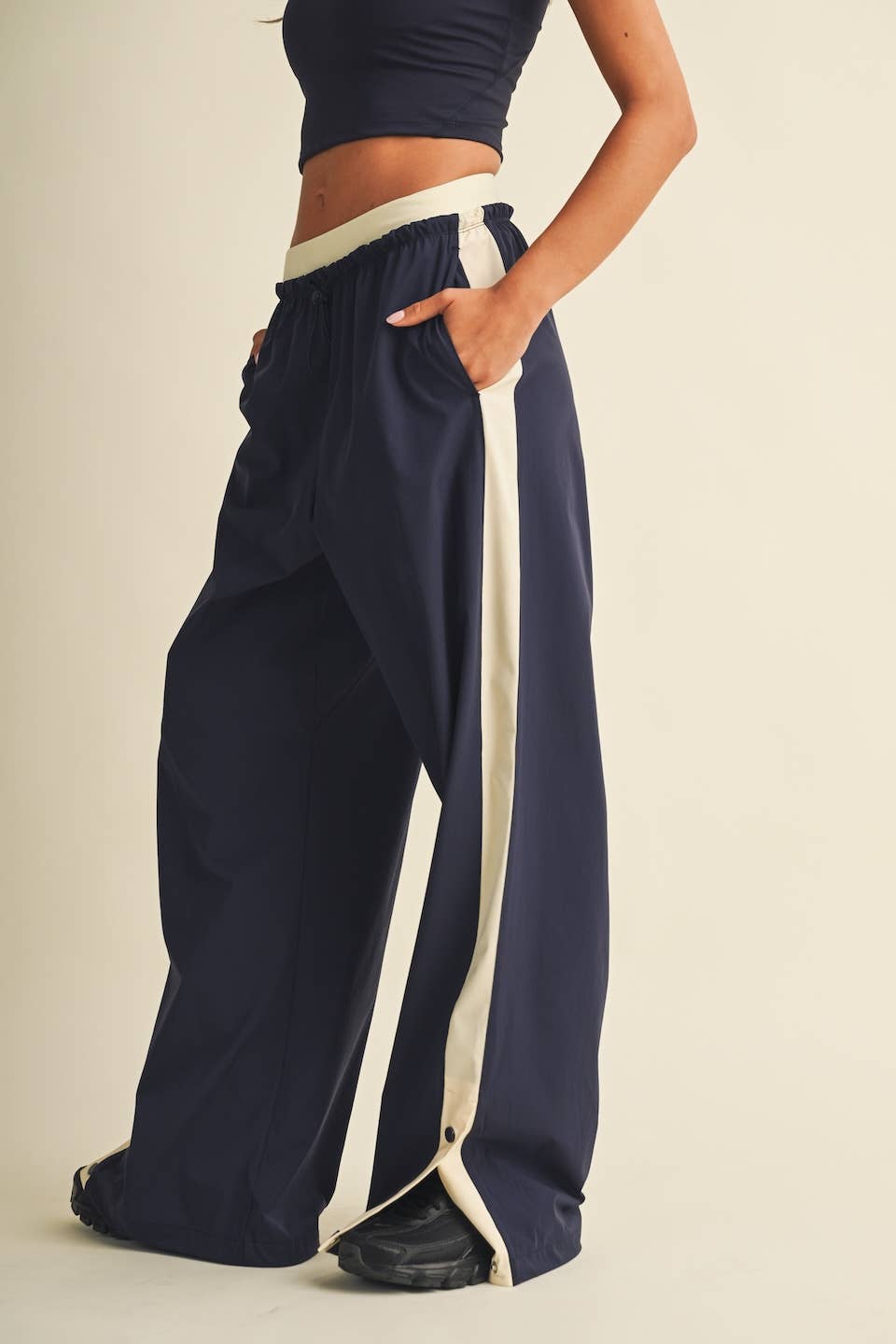 Double Layered Stripe Track Pants