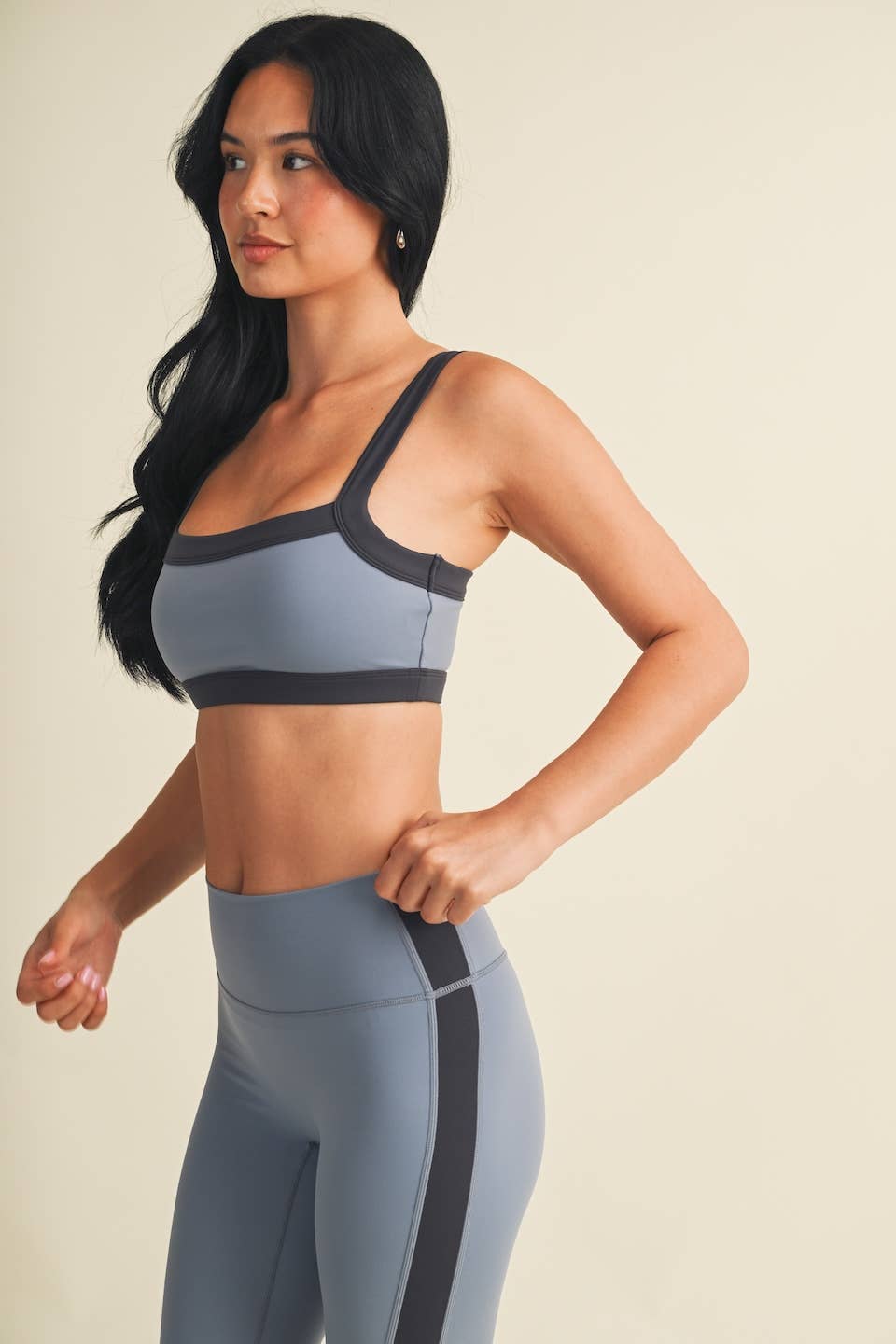 Contrast Block Sports Bra