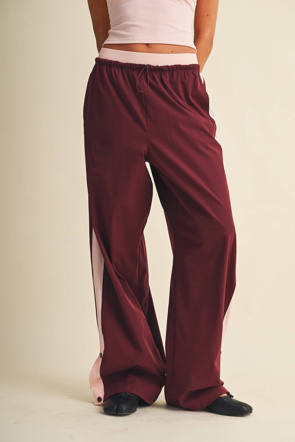 Double Layered Stripe Track Pants