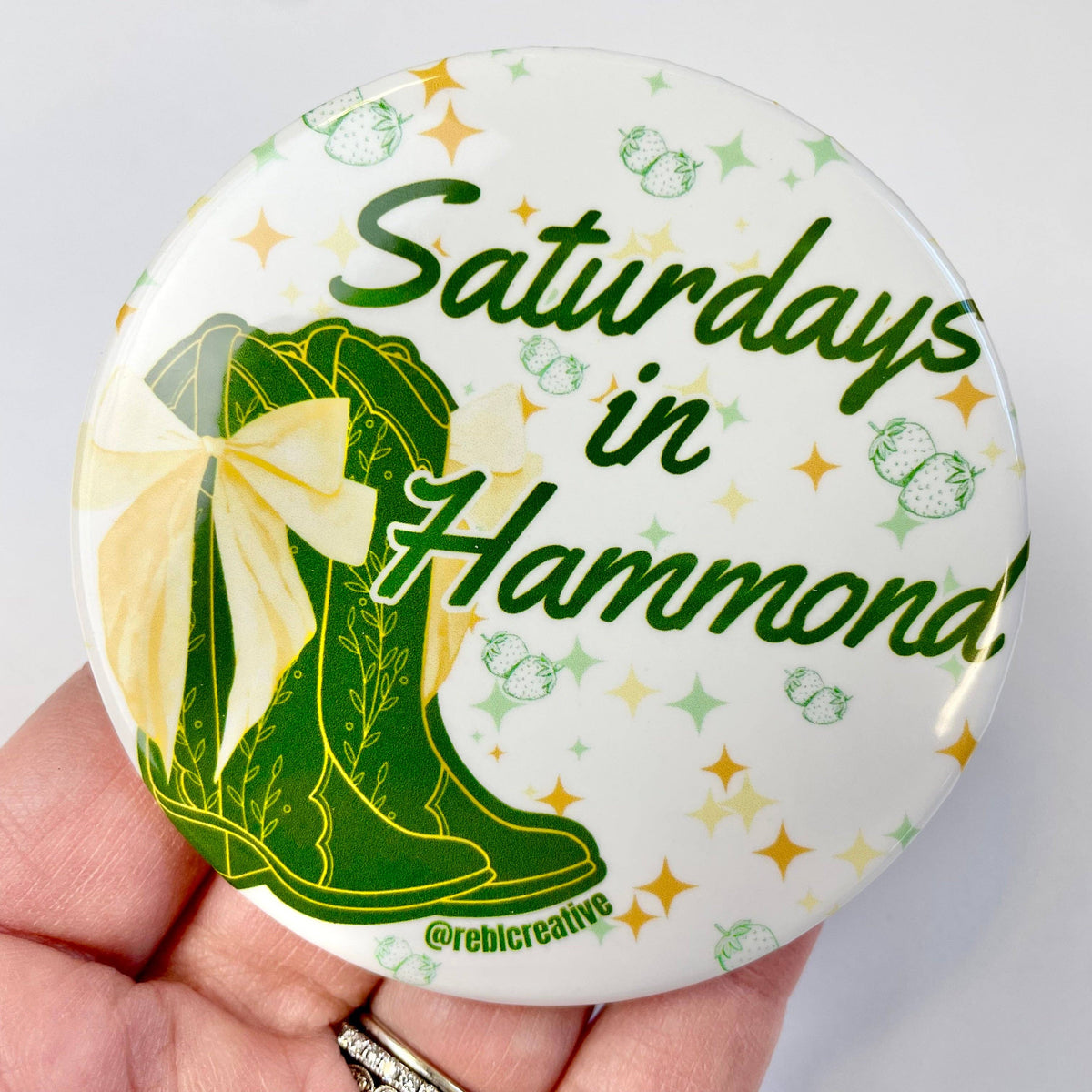 Boots and Stars - Hammond - Game Day Button