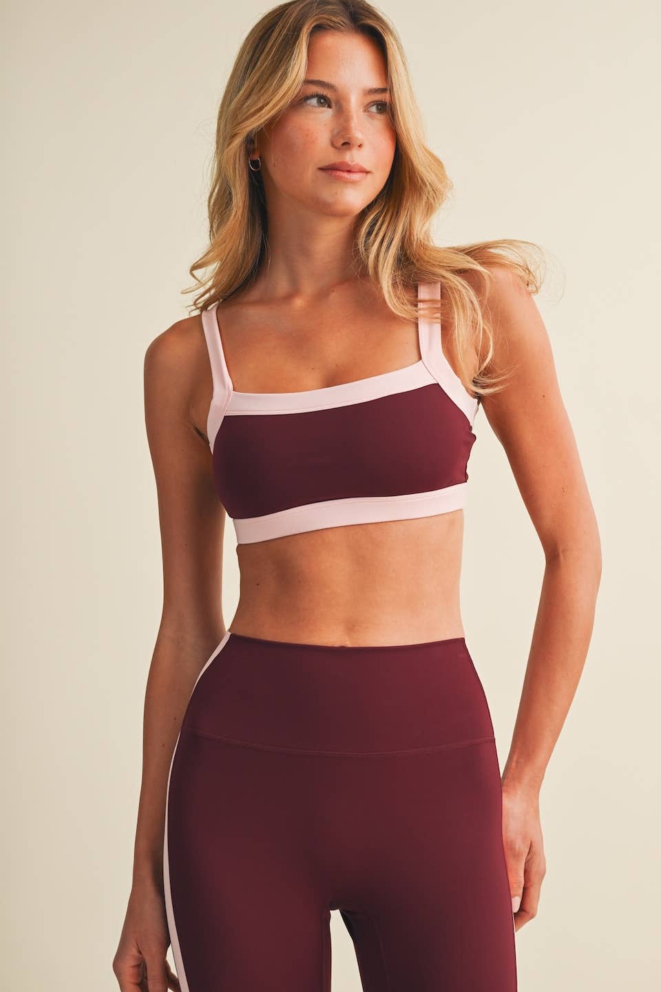 Contrast Block Sports Bra