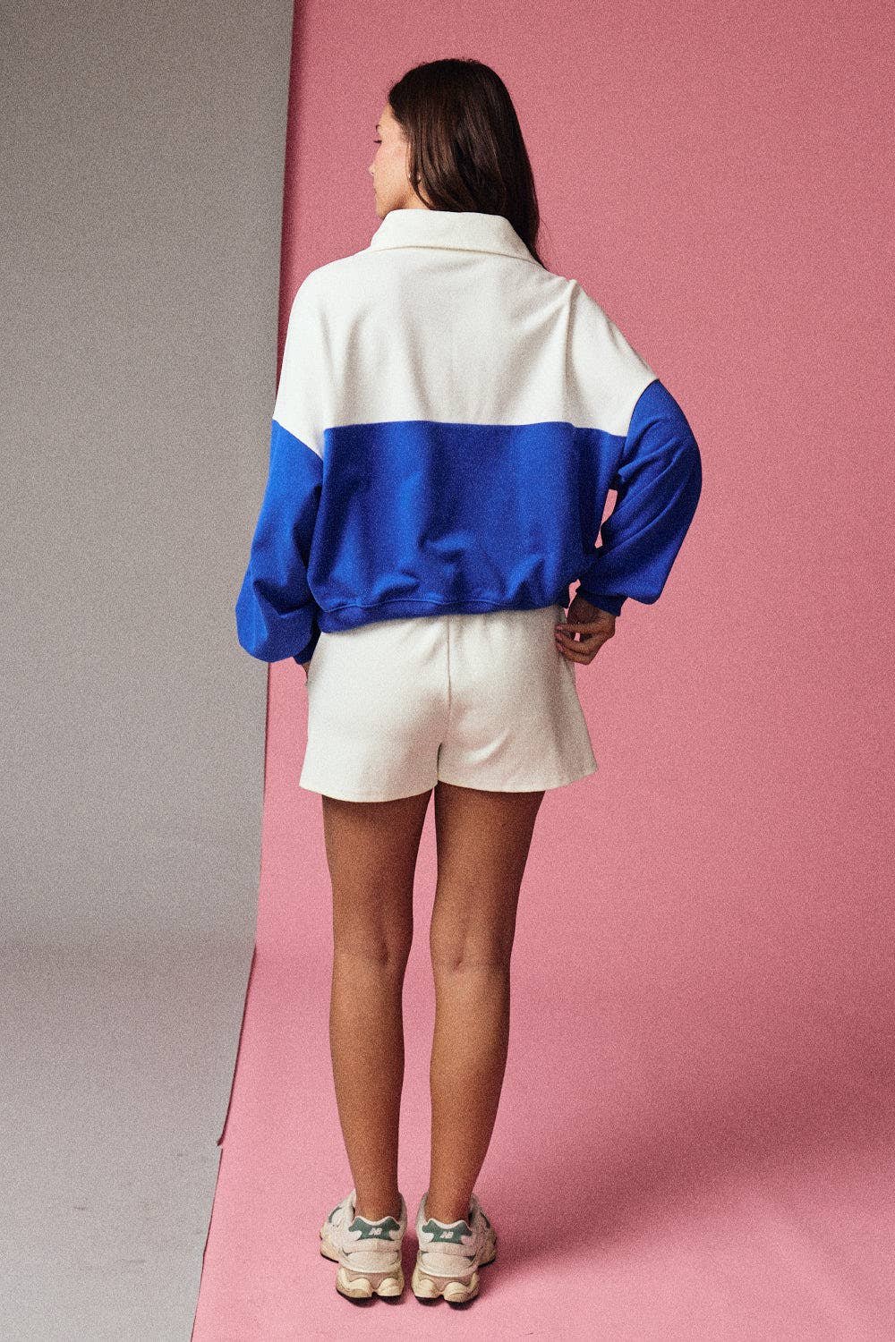 Colorblock Half Zip Pullover Relaxed Fit
