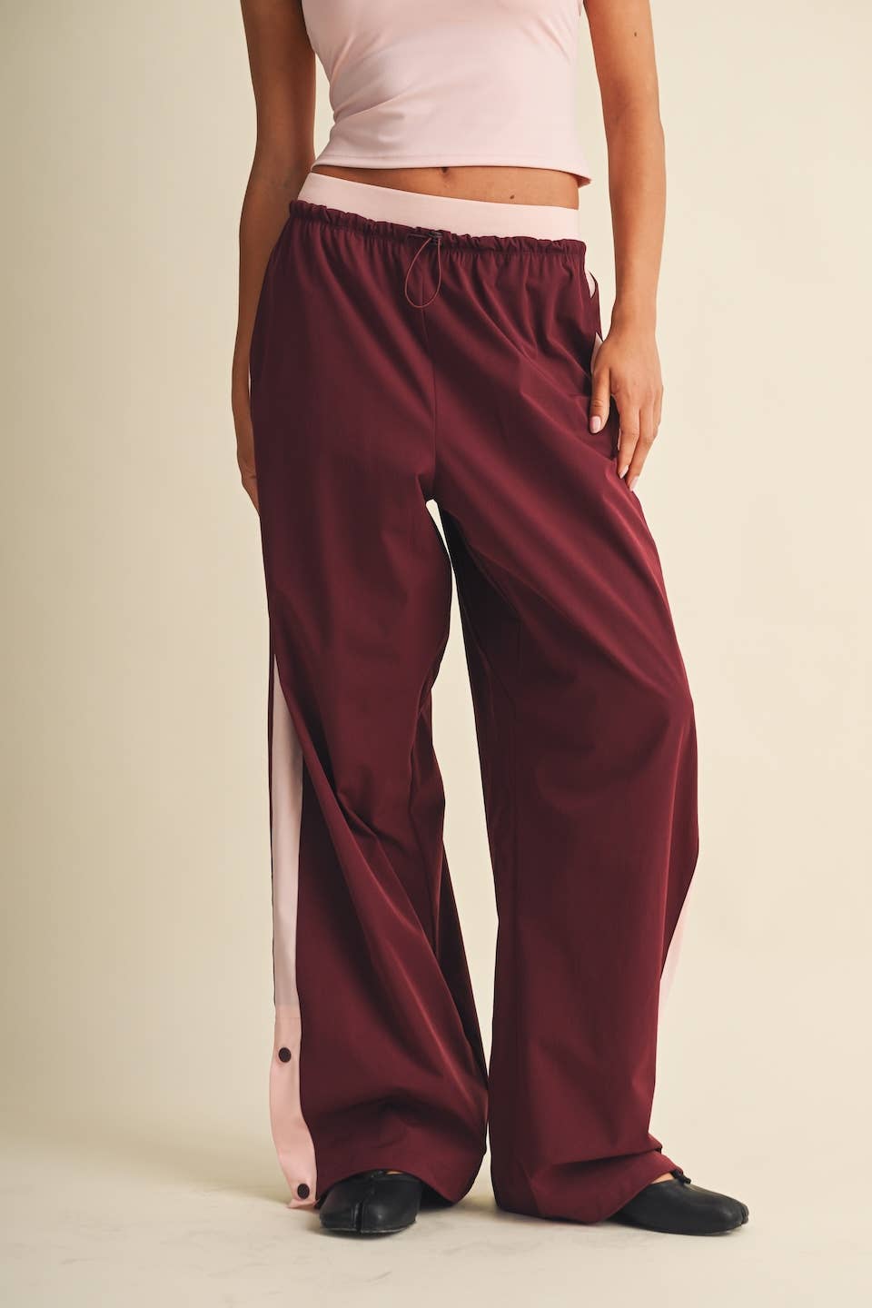 Double Layered Stripe Track Pants