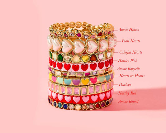 FOR FUN - Enamel Stretch Bracelet - Love - Assorted Styles