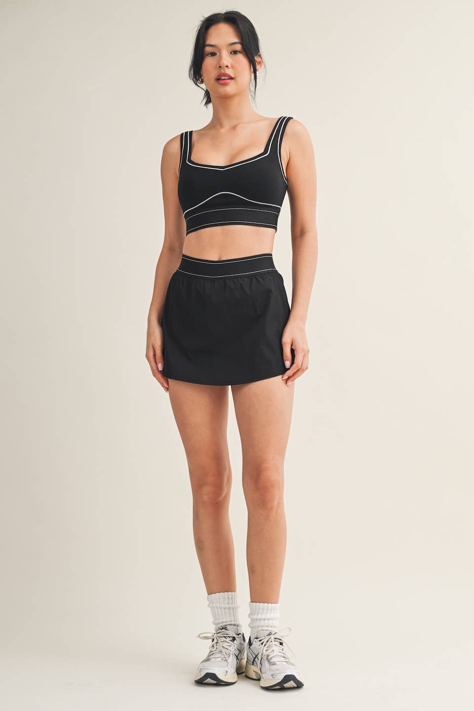 Lightweight Skort with Elastic Waistband