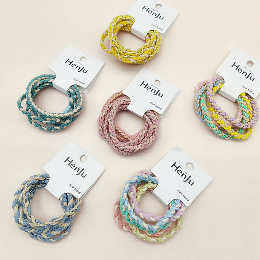 Candy Color Twisted Hair Ties , Cute Rubber Bands