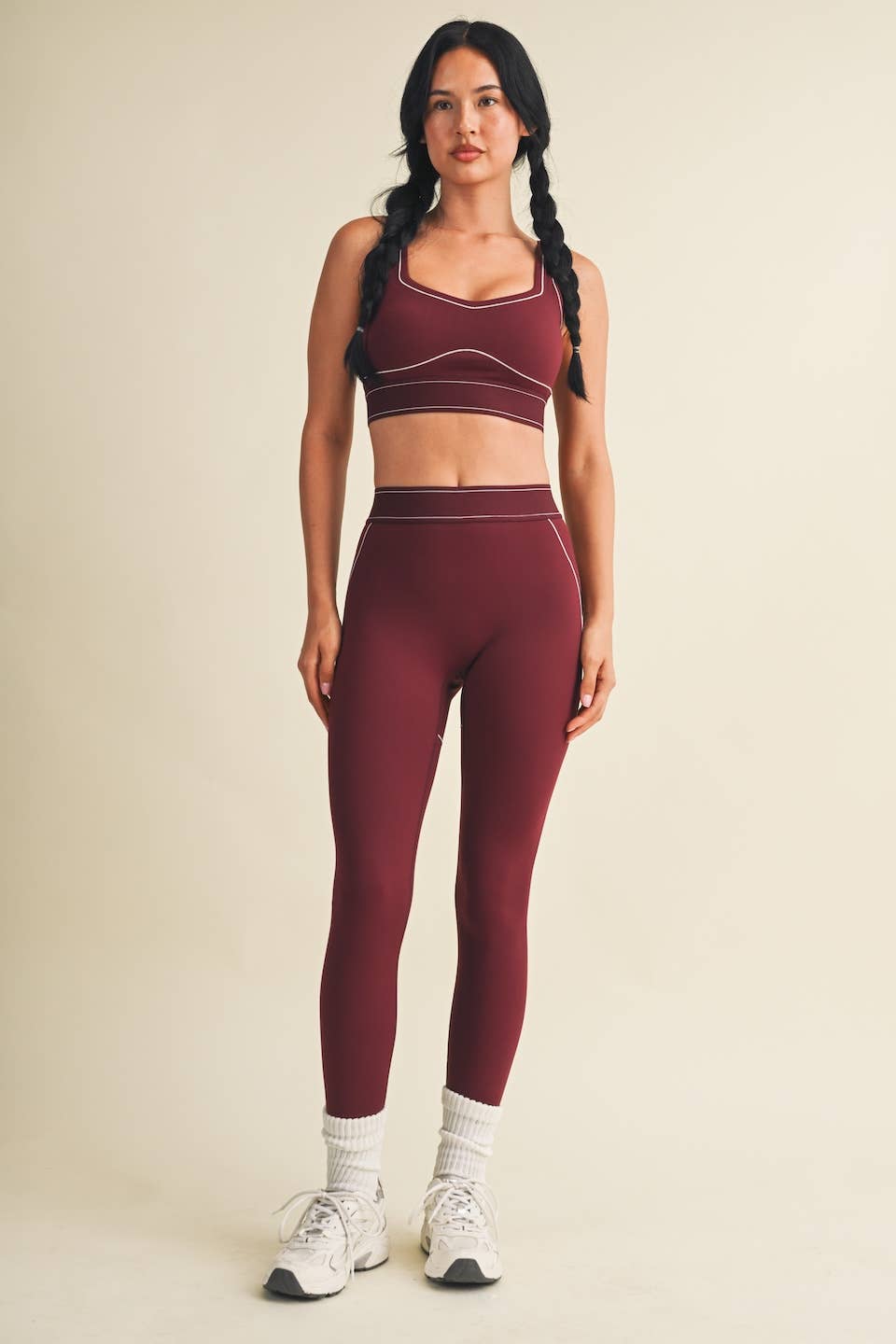 Contrast Thread Sports Bra