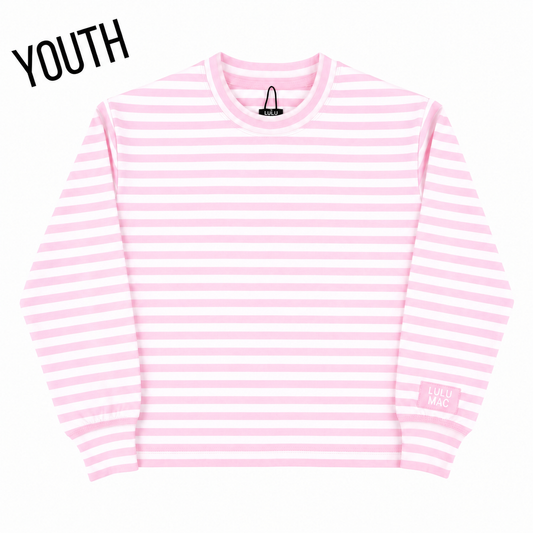 LULU MAC YOUTH LONG SLEEVE TOP-LIGHT PINK