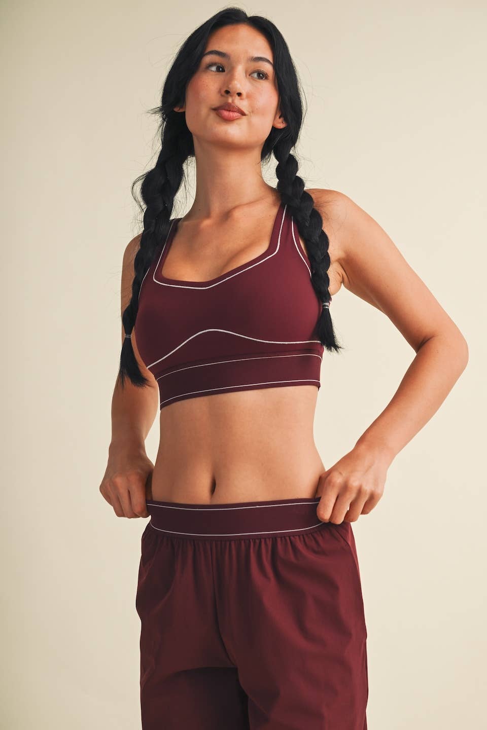 Contrast Thread Sports Bra