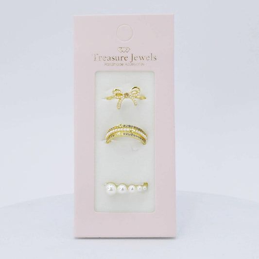 Divine Pearl Ring Set
