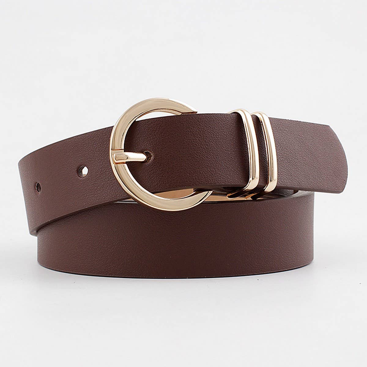 RING HOLE PIN BUCKLE DECORATIVE AMERICAN BELT