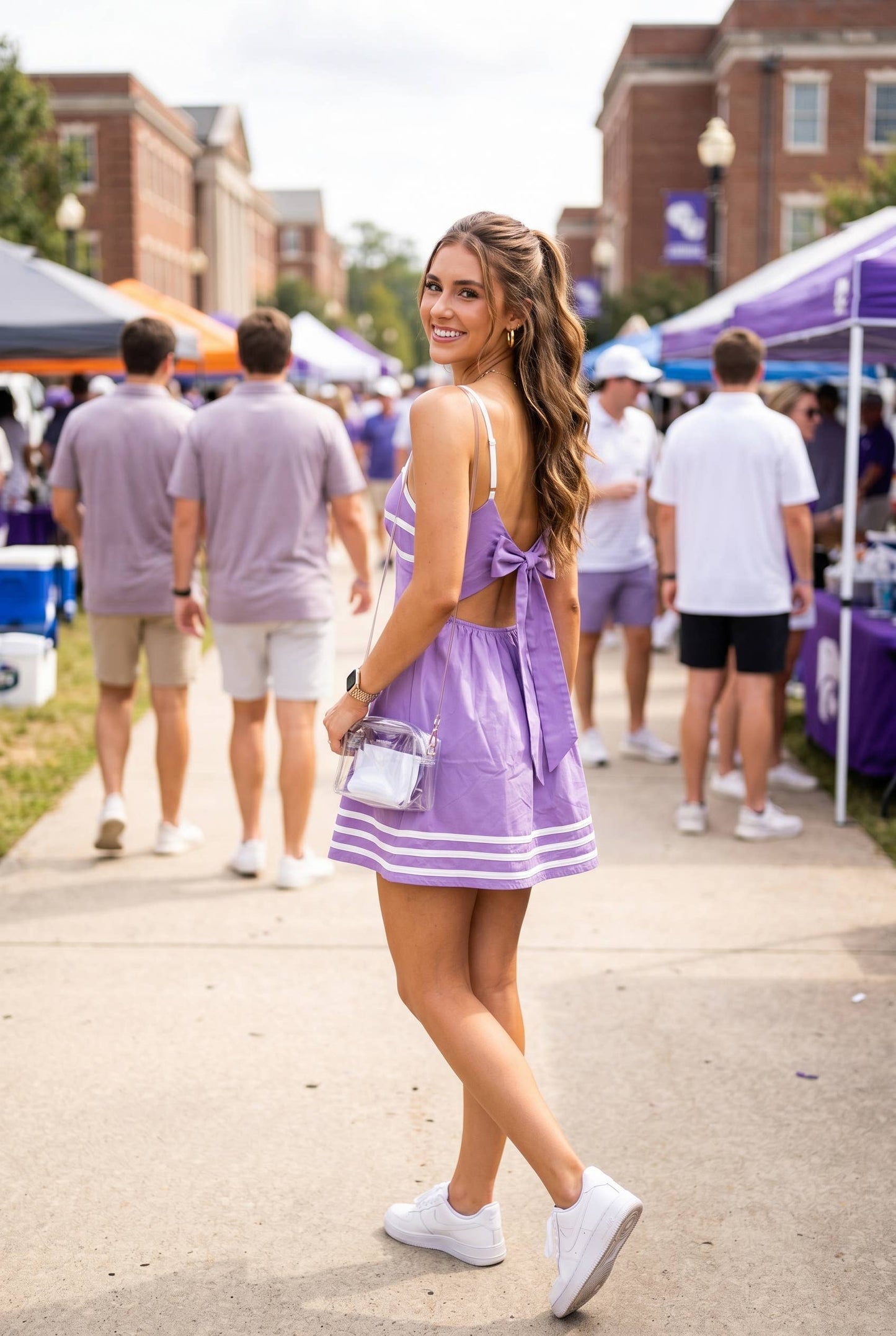 Cut-Out Bow Back Mini Dress