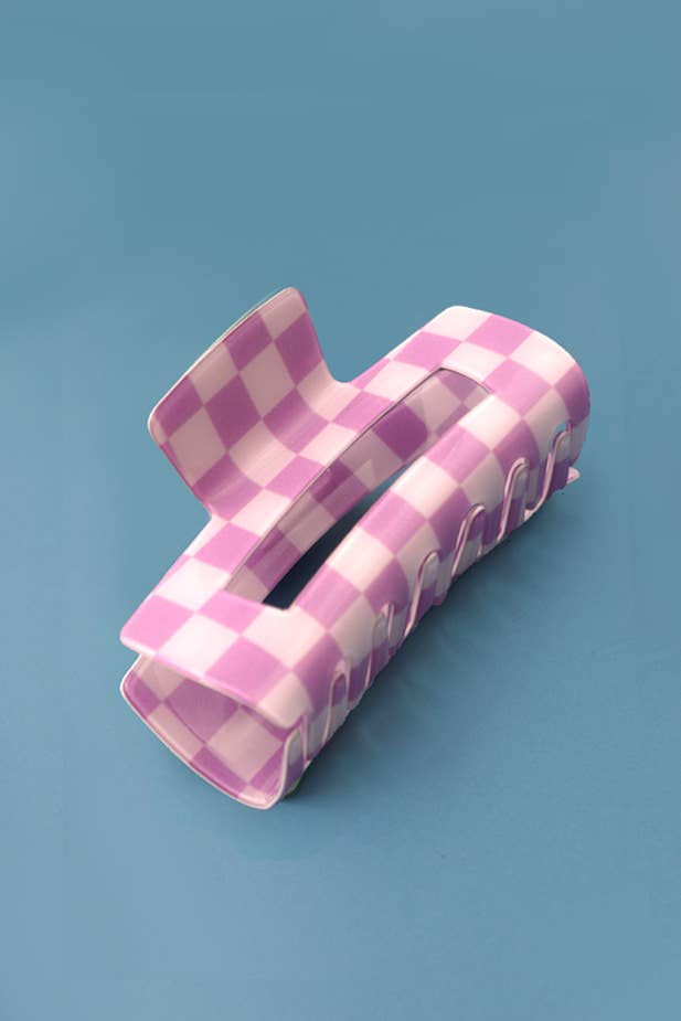 Black Checkered Hair Clip