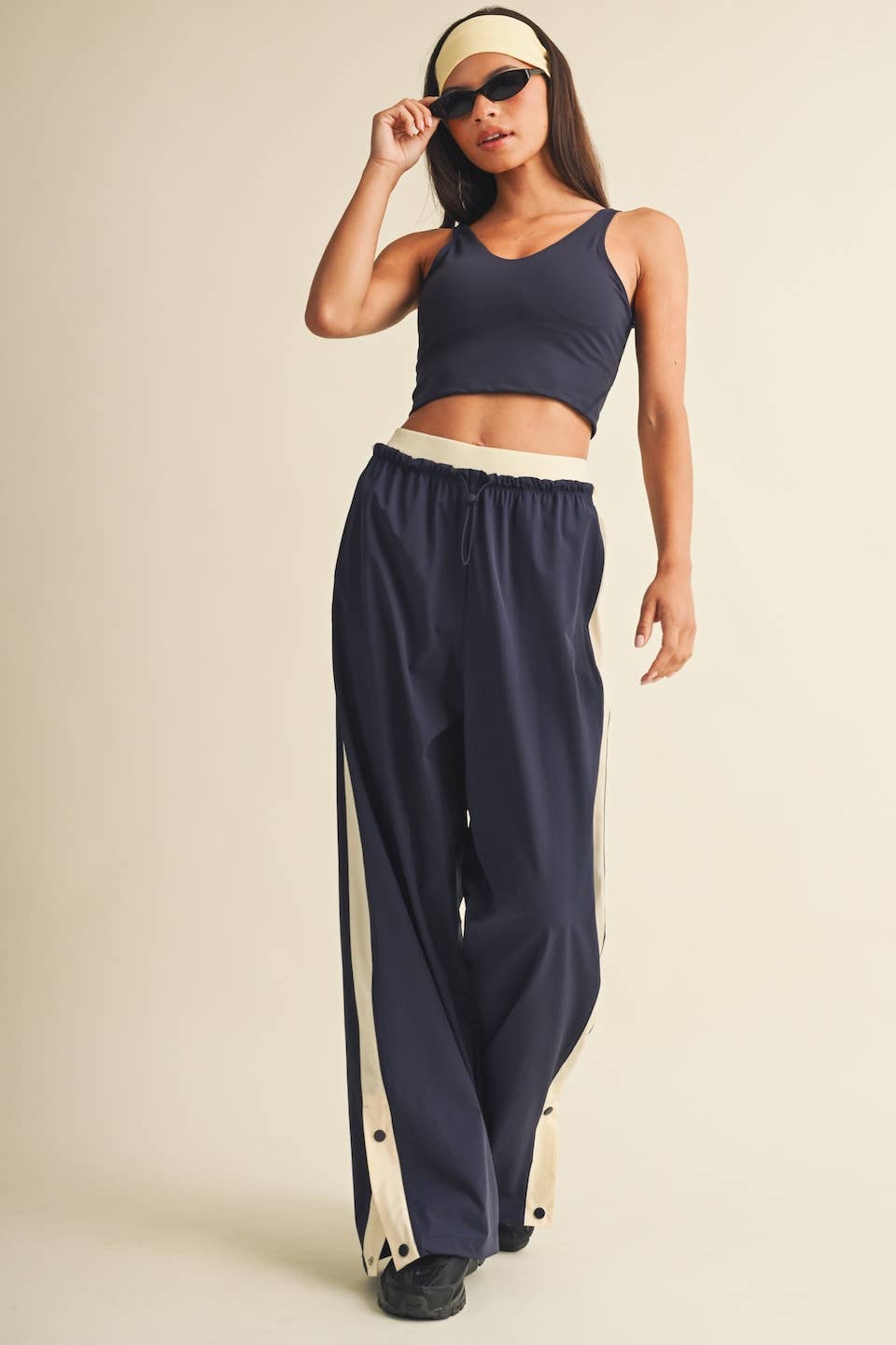 Double Layered Stripe Track Pants