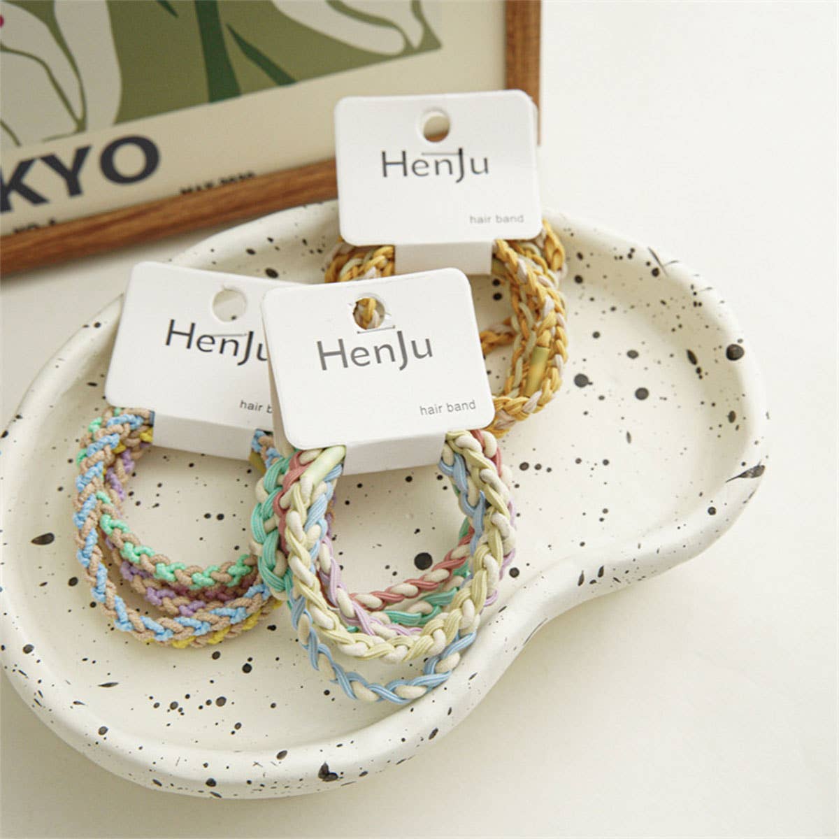 Candy Color Twisted Hair Ties , Cute Rubber Bands
