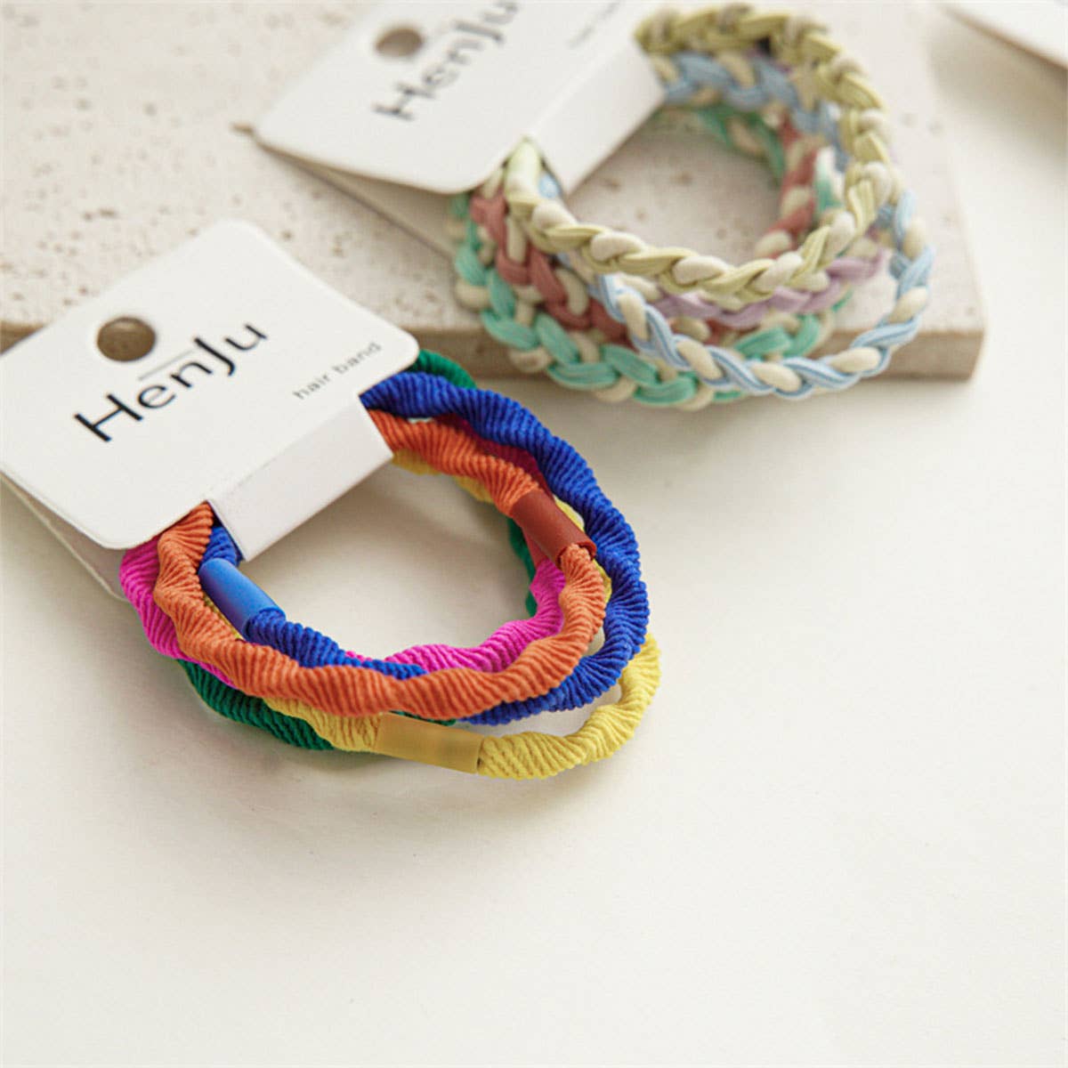 Candy Color Twisted Hair Ties , Cute Rubber Bands