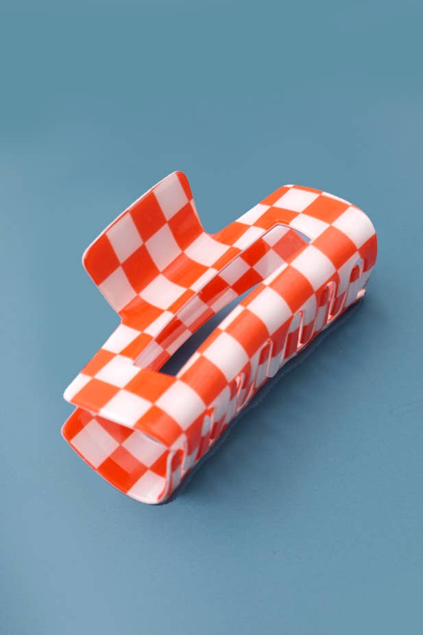 Black Checkered Hair Clip