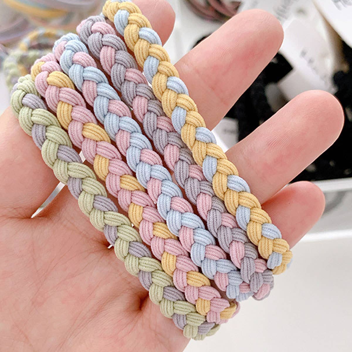 Candy Color Twisted Hair Ties , Cute Rubber Bands