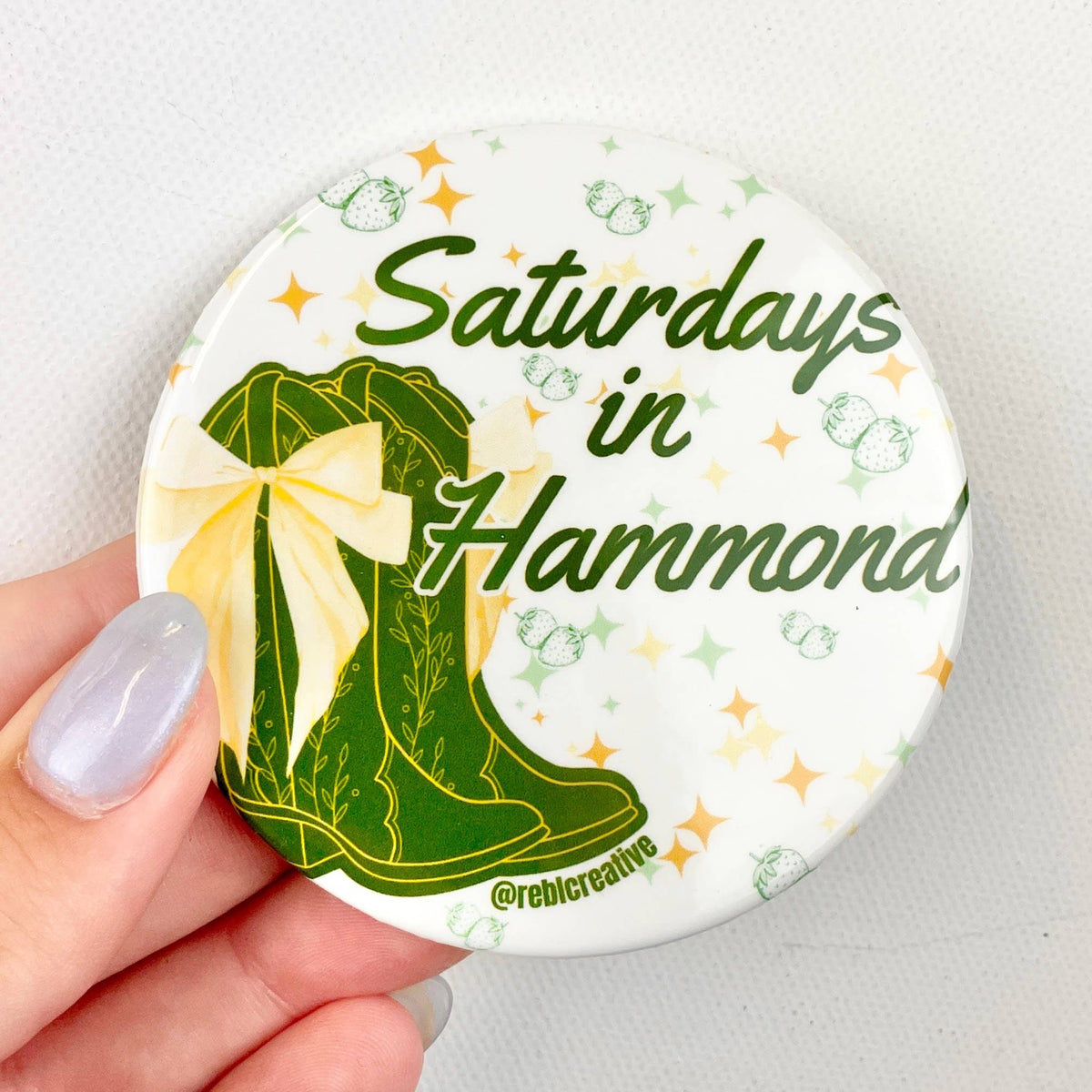 Boots and Stars - Hammond - Game Day Button