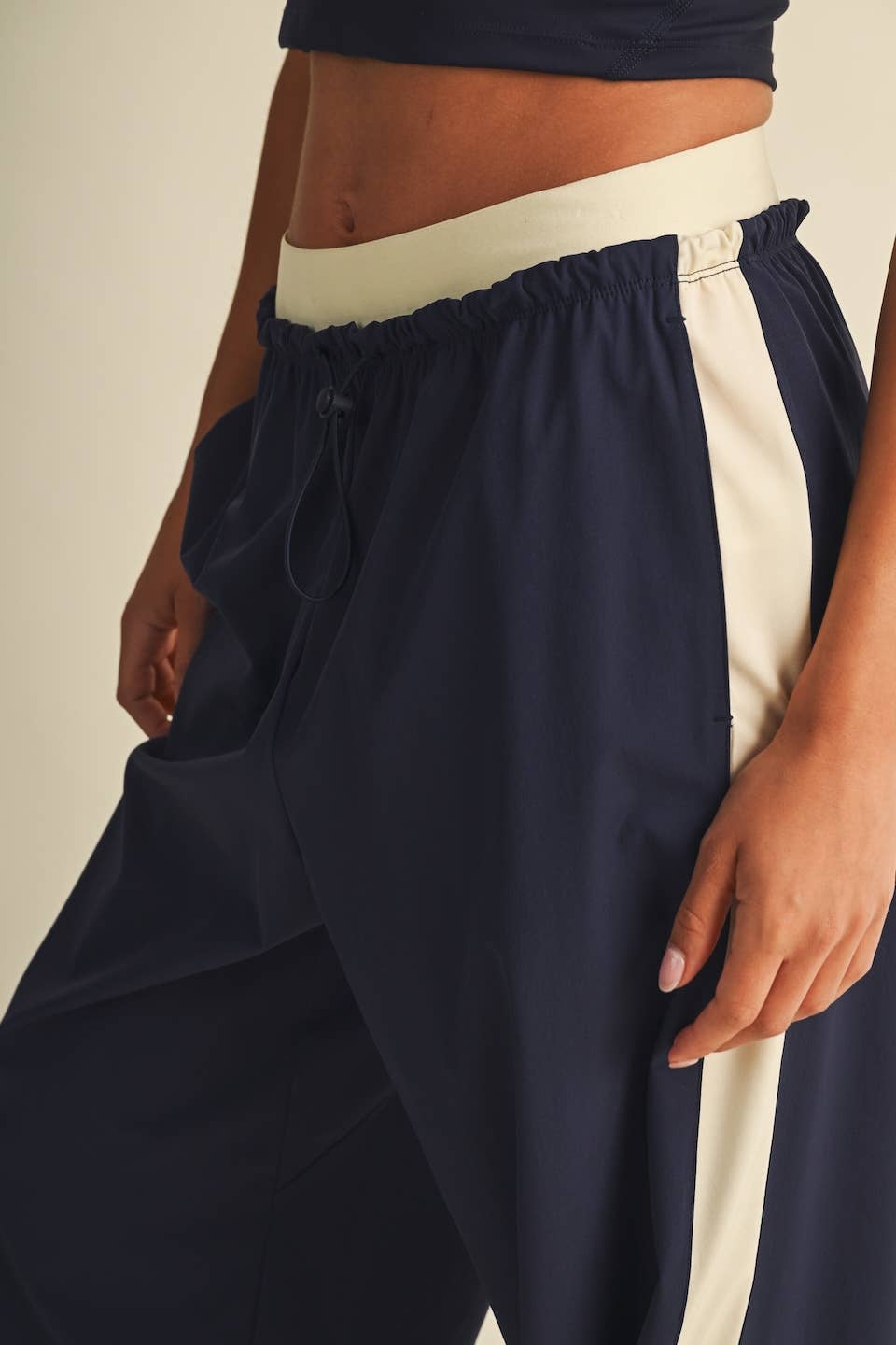 Double Layered Stripe Track Pants