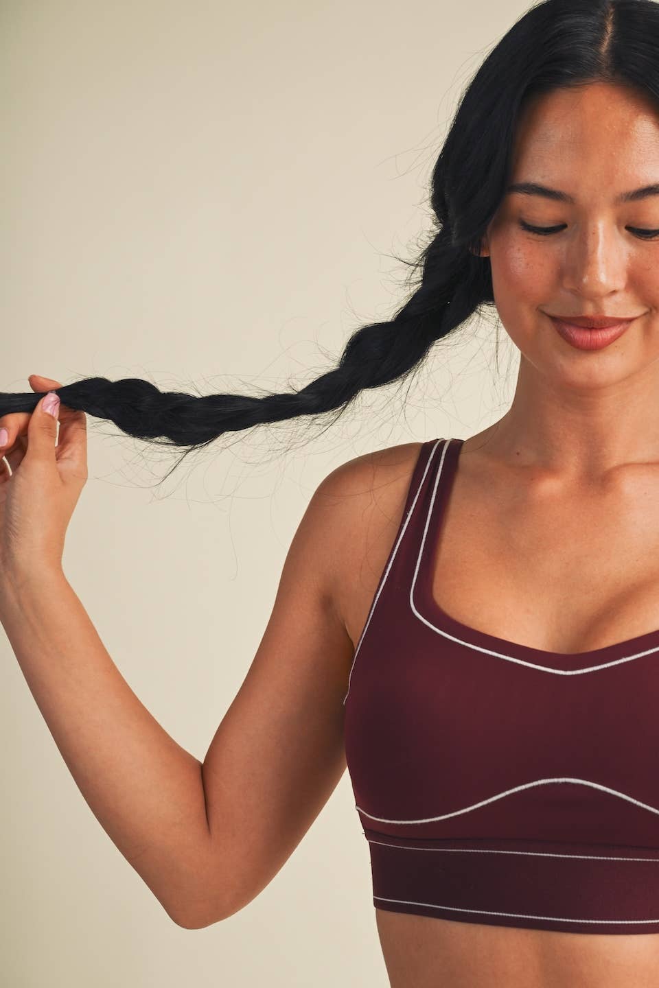 Contrast Thread Sports Bra