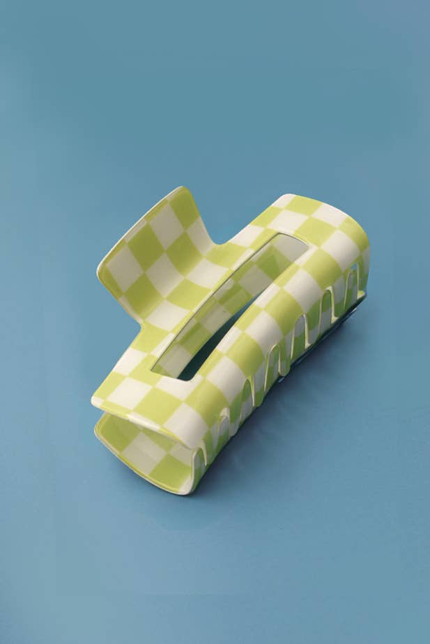 Black Checkered Hair Clip