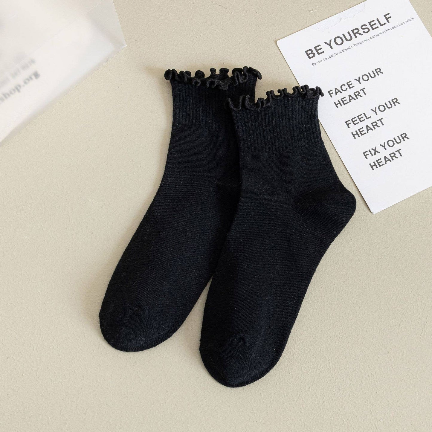 Women's Solid Color Ruffle Ankle Socks
