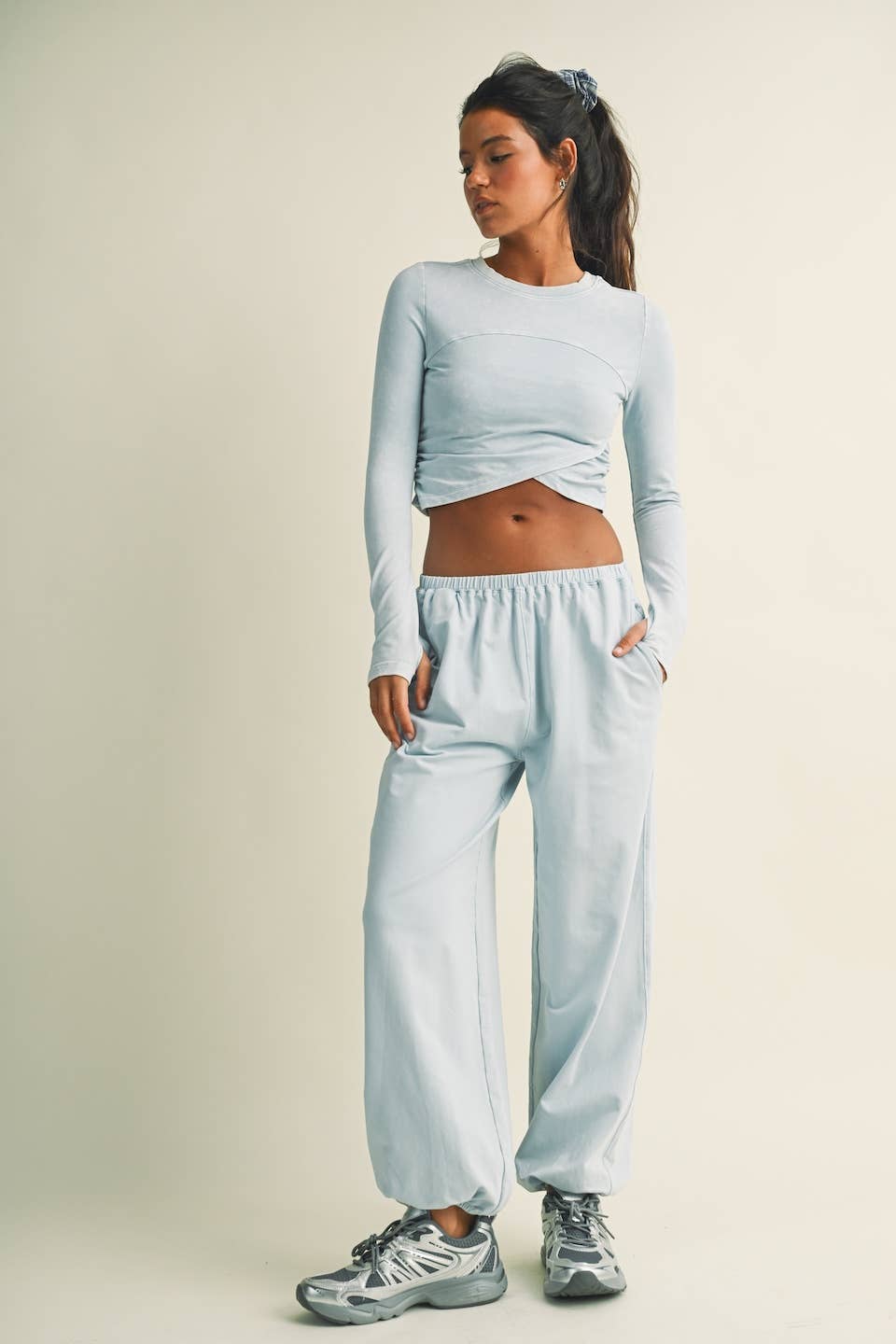 Long Sleeve Crossover Top